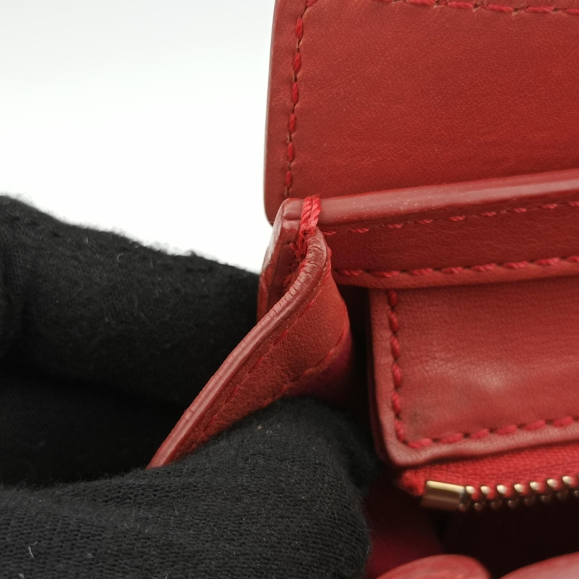 Luggage Mini Shopper Red Leather F-UP-0161ラゲージミニショッパー レッド レザー F-UP-0161