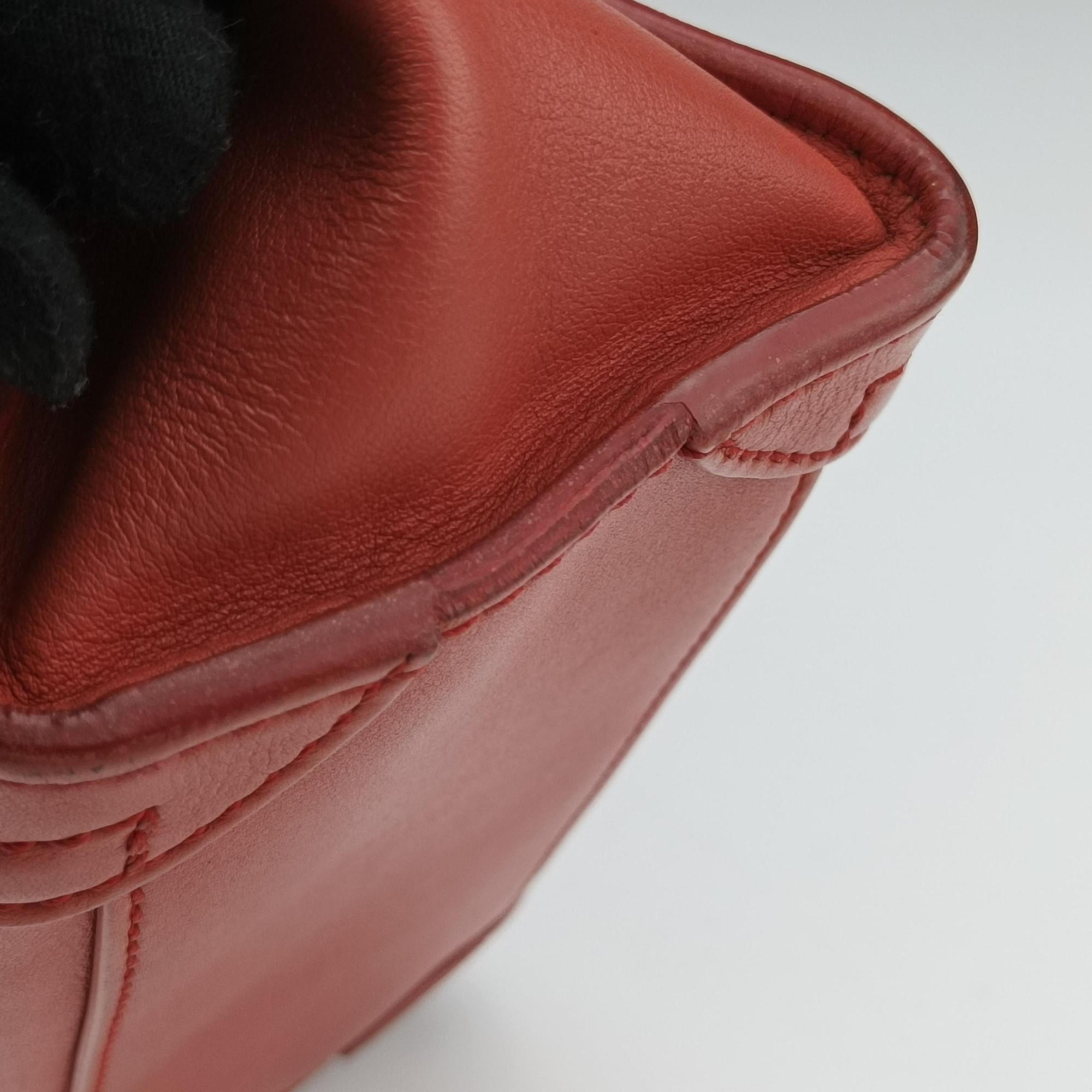 Luggage Mini Shopper Red Leather F-UP-0161ラゲージミニショッパー レッド レザー F-UP-0161