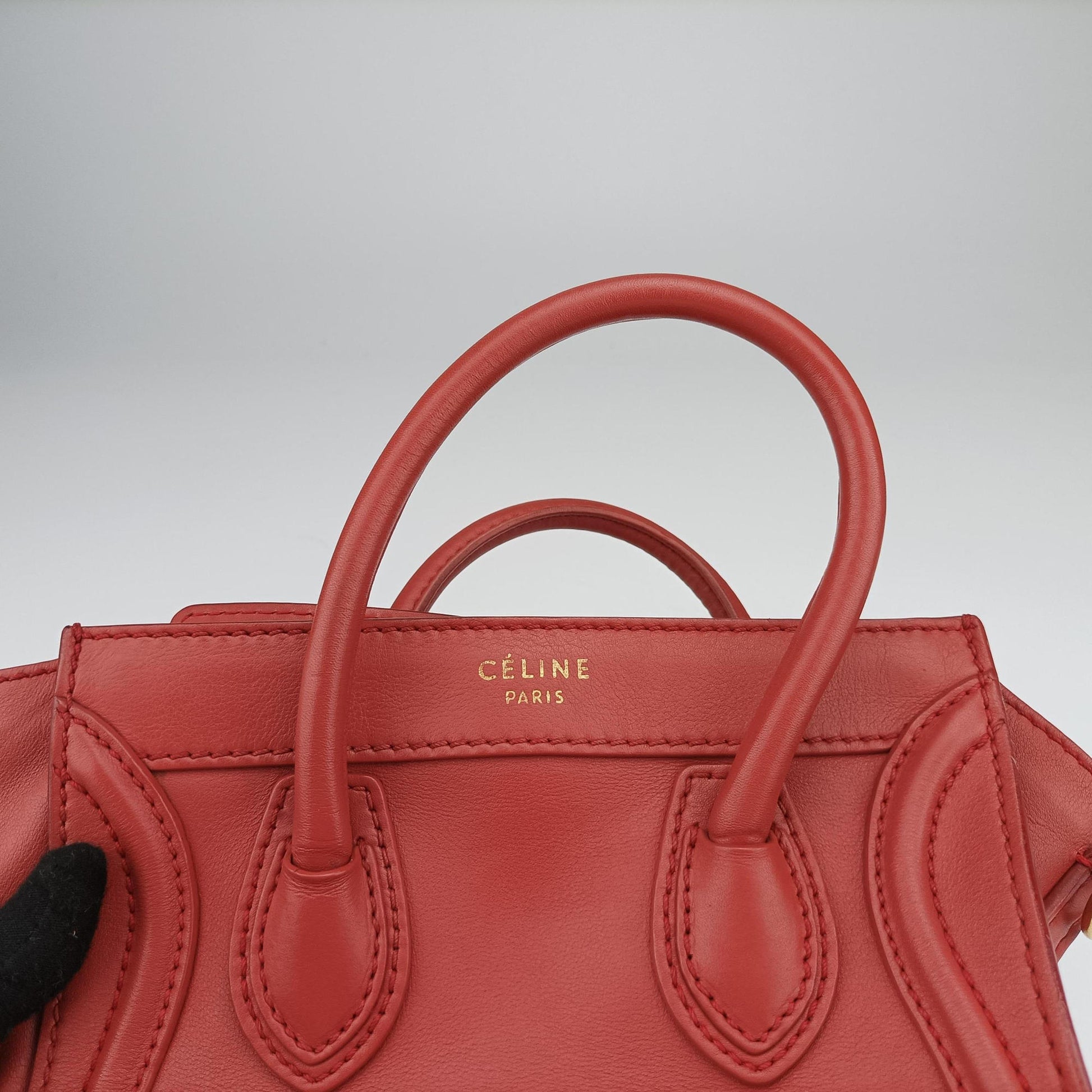 Luggage Mini Shopper Red Leather F-UP-0161ラゲージミニショッパー レッド レザー F-UP-0161