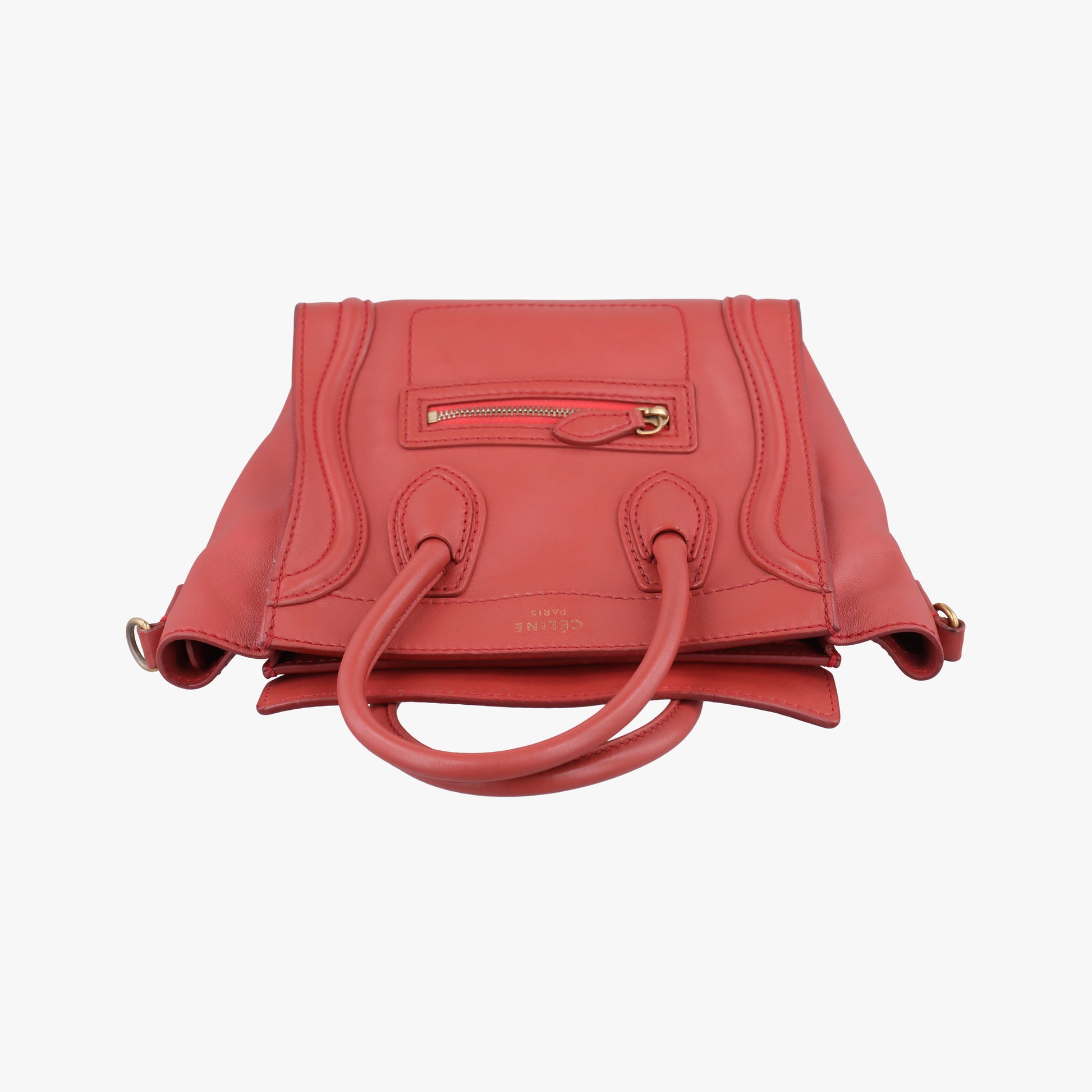 Luggage Mini Shopper Red Leather F-UP-0161ラゲージミニショッパー レッド レザー F-UP-0161
