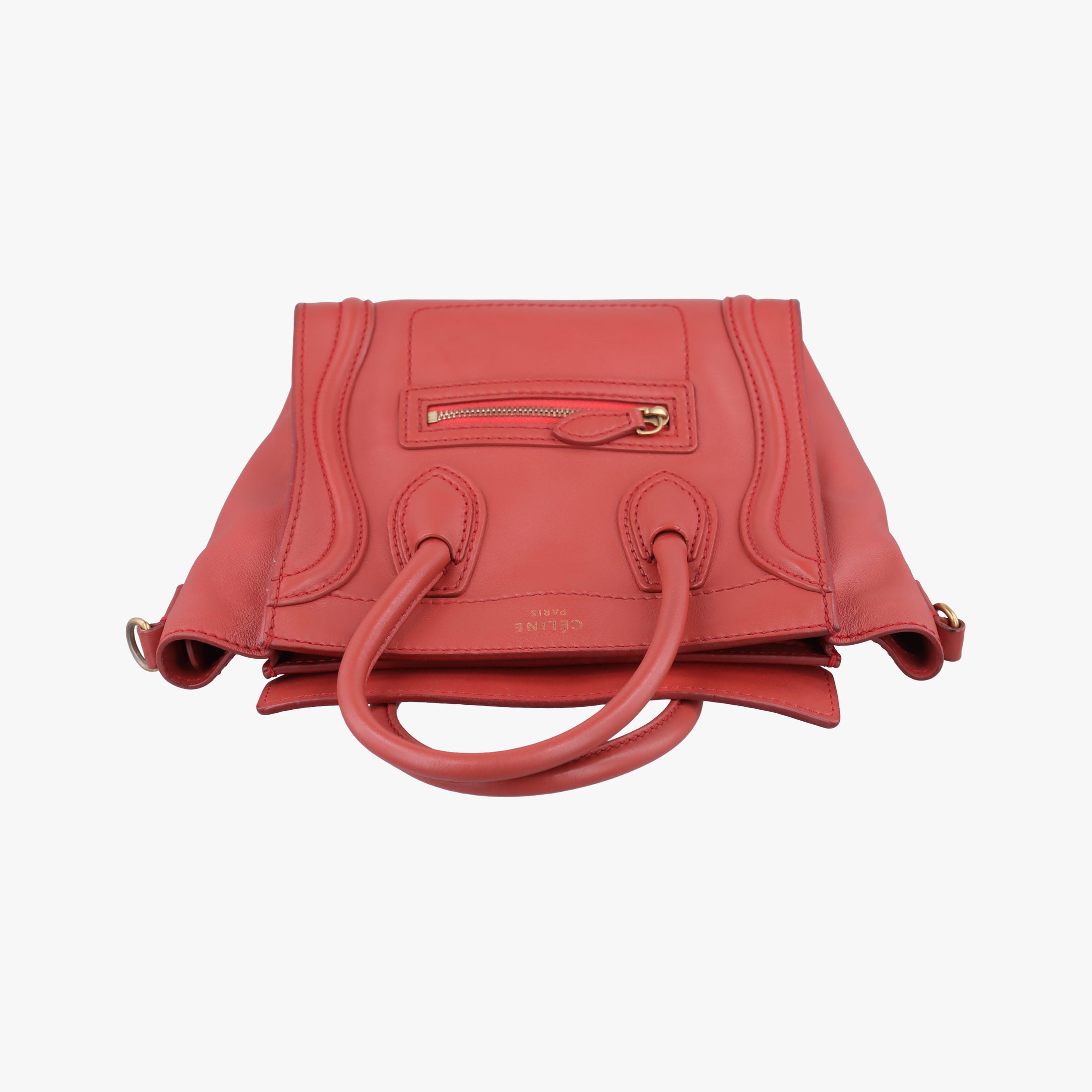 Luggage Mini Shopper Red Leather F-UP-0161ラゲージミニショッパー レッド レザー F-UP-0161