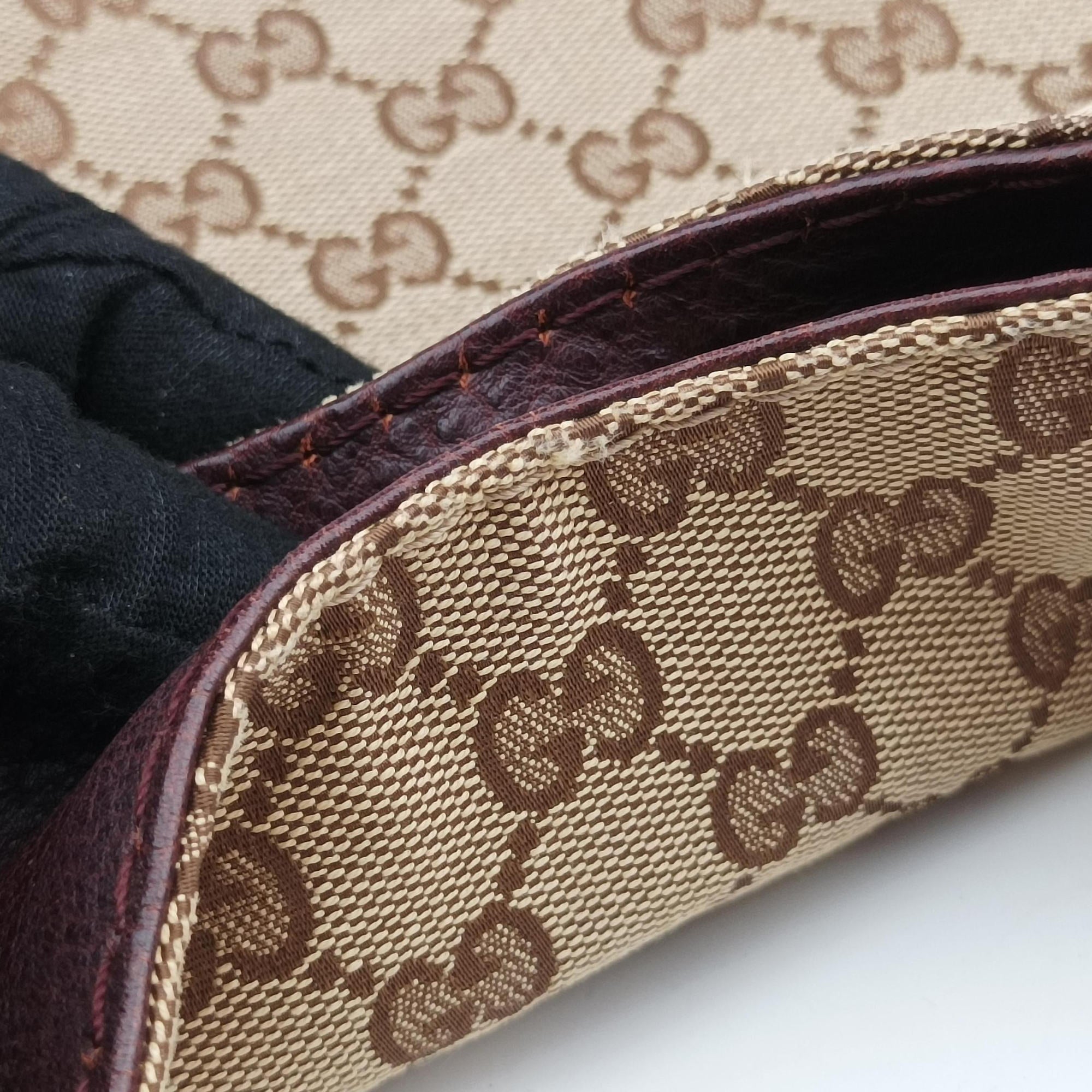 Charlotte BeigexBordeaux canvasxLeather 203503 I6966941シャーロット ベージュ x ボルドー キャンバス xレザー 203503 I6966941