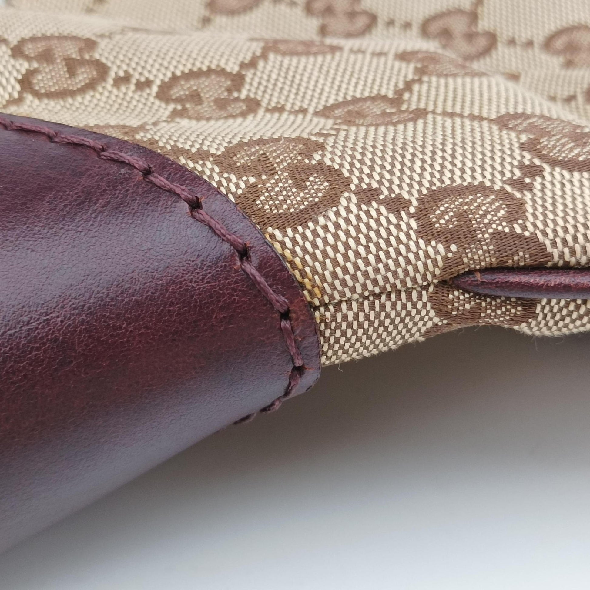 Charlotte BeigexBordeaux canvasxLeather 203503 I6966941シャーロット ベージュ x ボルドー キャンバス xレザー 203503 I6966941