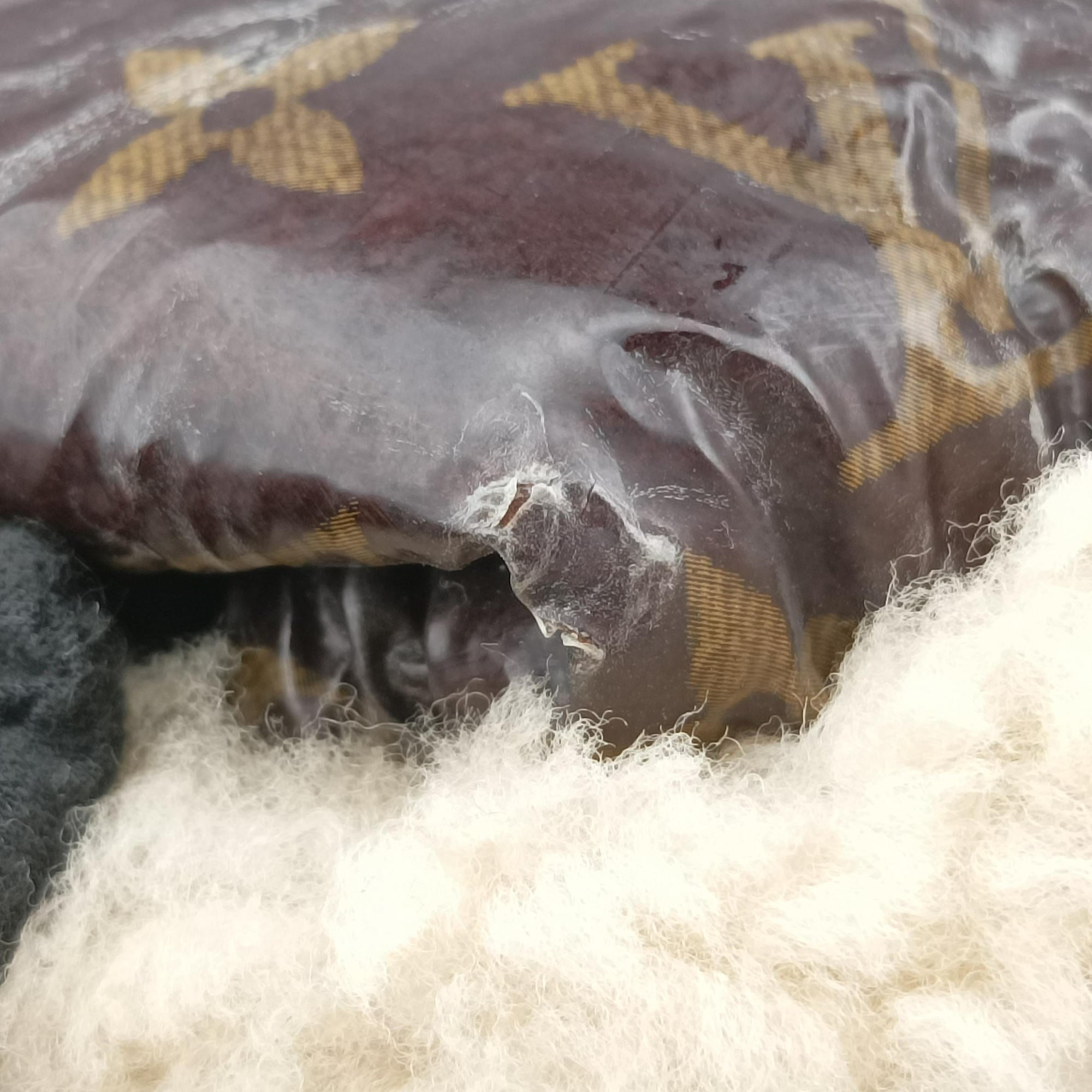 Monogram Shearling Thunder Tote Brown Monogram × Cream Coated Monogram Canvas x Shearling x Patent M95573 RC4057モノグラム シアリング サンダー トート モノグラム ブラウン ×クリーム コーティングキャンバス×シアリング×パテント M95573 RC4057