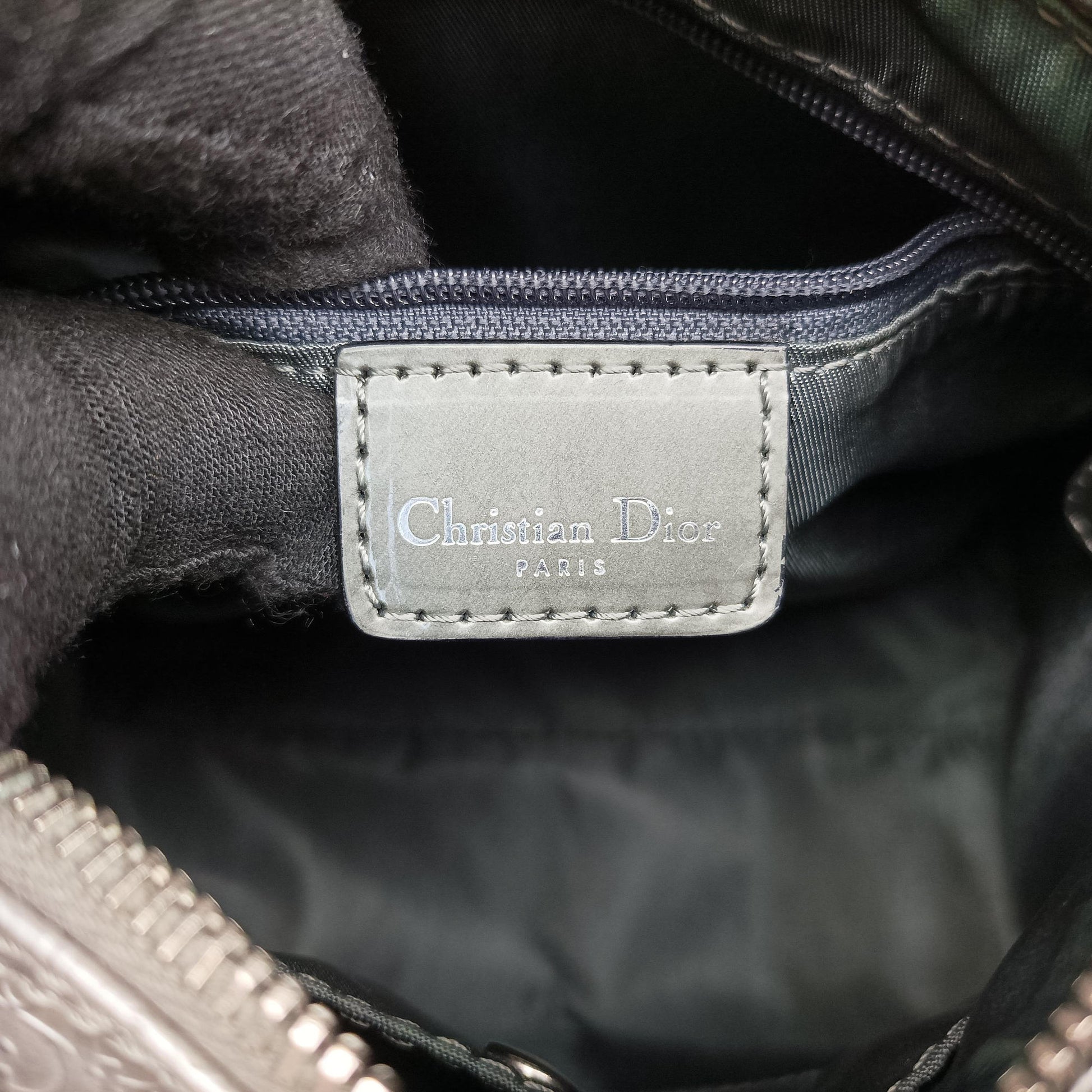 Zucchino Glitter Logo Silver × Gray Leather PZ 0101ズッカ柄 ズッキーノ グリッターロゴ シルバー × グレー レザー PZ 0101