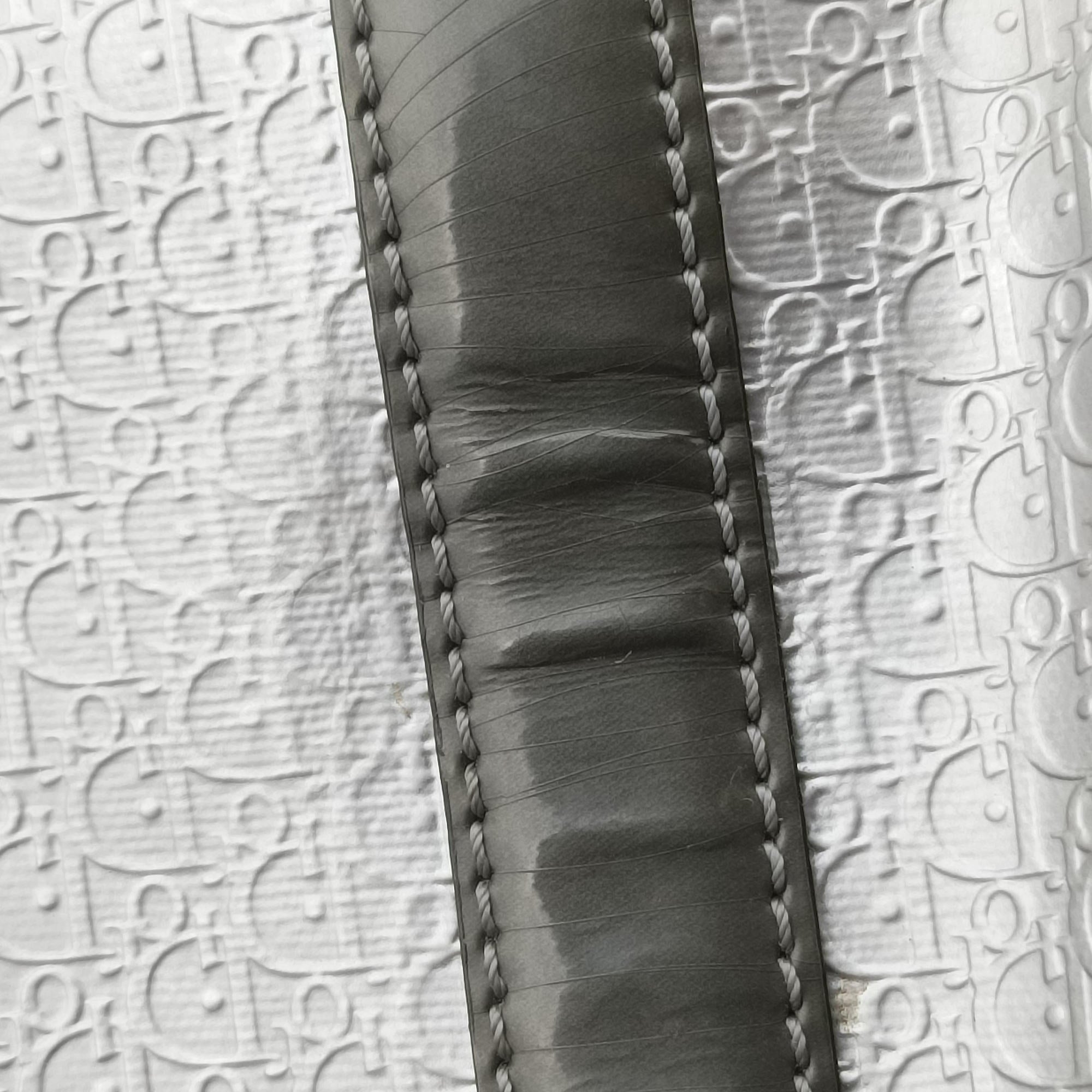 Zucchino Glitter Logo Silver × Gray Leather PZ 0101ズッカ柄 ズッキーノ グリッターロゴ シルバー × グレー レザー PZ 0101