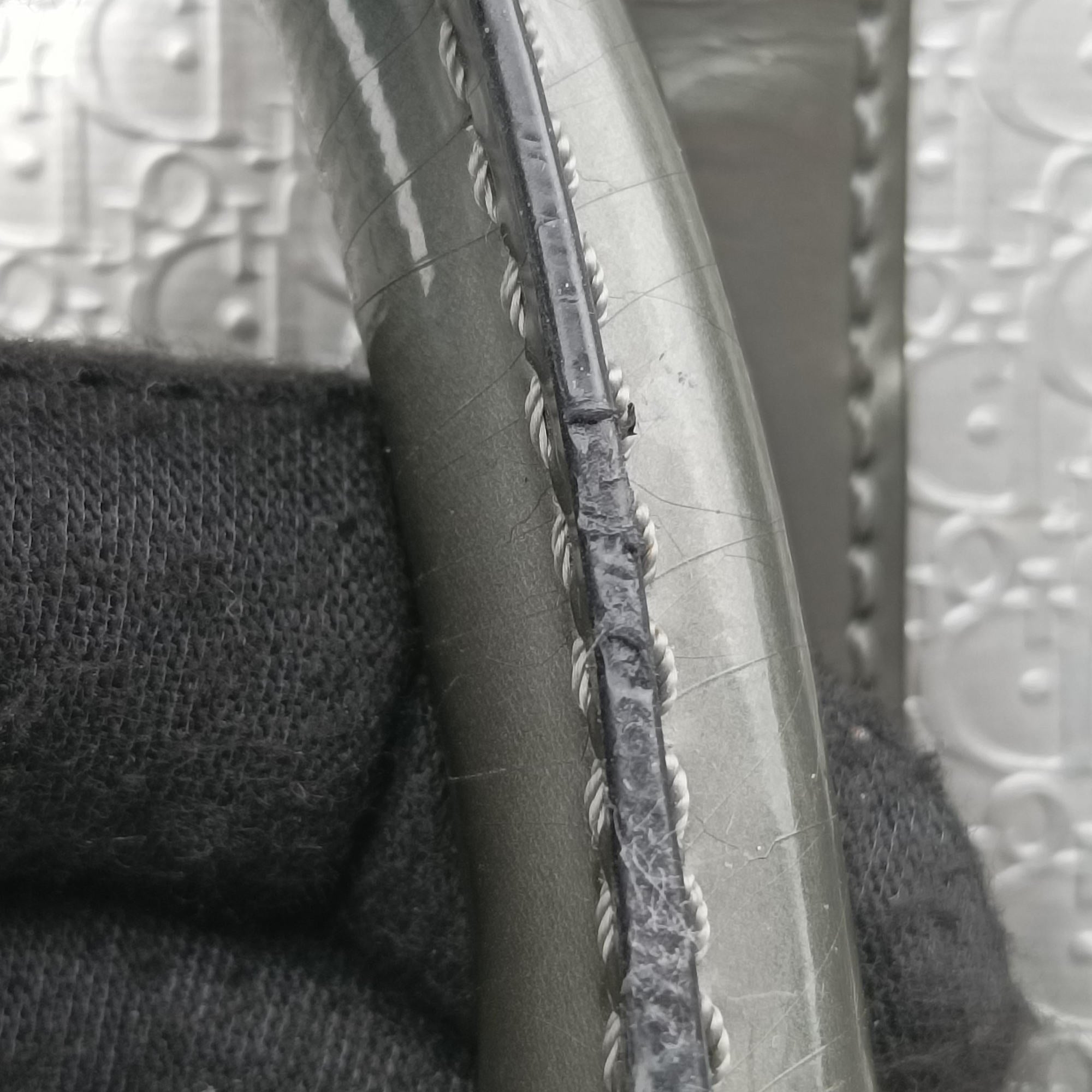 Zucchino Glitter Logo Silver × Gray Leather PZ 0101ズッカ柄 ズッキーノ グリッターロゴ シルバー × グレー レザー PZ 0101