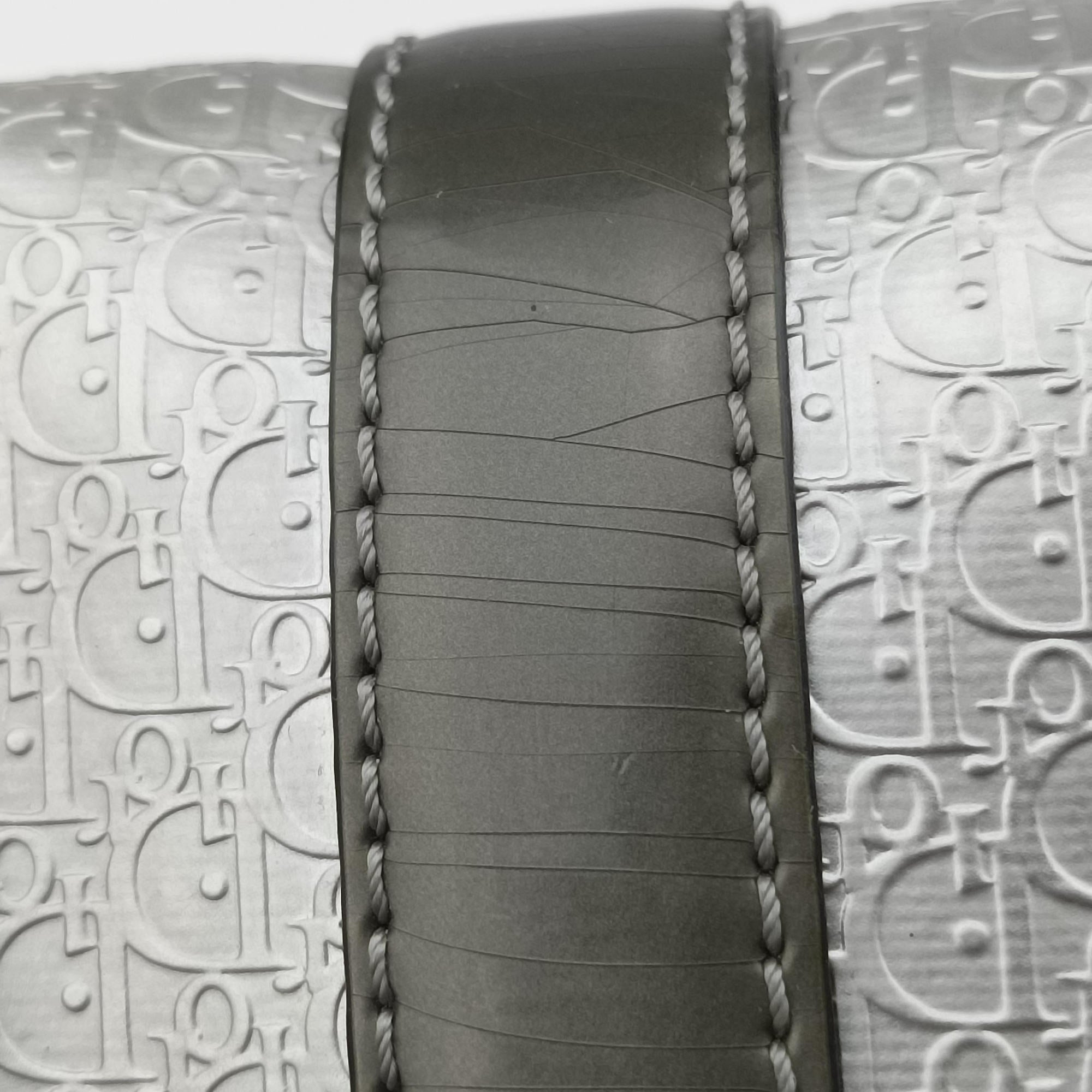 Zucchino Glitter Logo Silver × Gray Leather PZ 0101ズッカ柄 ズッキーノ グリッターロゴ シルバー × グレー レザー PZ 0101