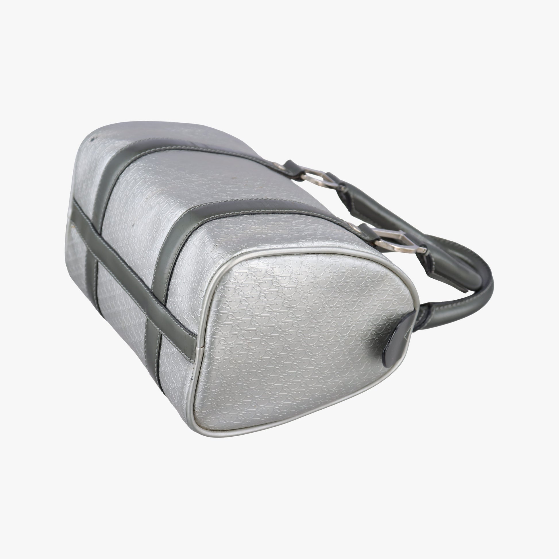 Zucchino Glitter Logo Silver × Gray Leather PZ 0101ズッカ柄 ズッキーノ グリッターロゴ シルバー × グレー レザー PZ 0101