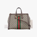 OPHIDIA Beige×Brown×Red×Green PVC coated canvas×Leather 524537 C026468528オフィディア ベージュ×ブラウン×レッド×グリーン PVCコーティングキャンバス×レザー 524537 C026468528