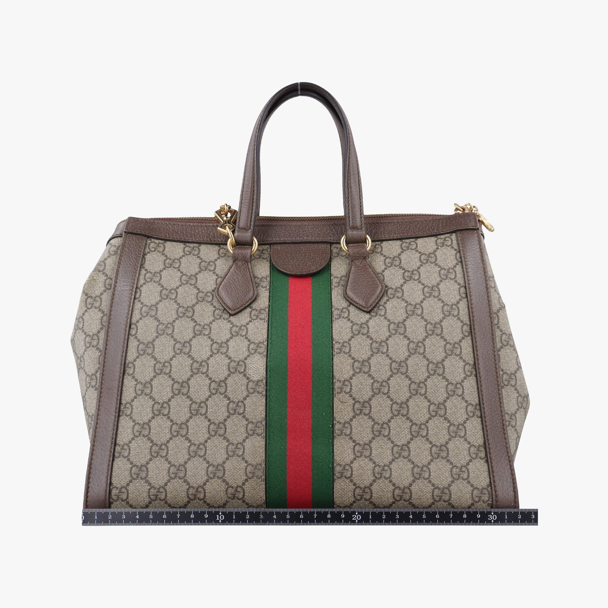 OPHIDIA Beige×Brown×Red×Green PVC coated canvas×Leather 524537 C026468528オフィディア ベージュ×ブラウン×レッド×グリーン PVCコーティングキャンバス×レザー 524537 C026468528