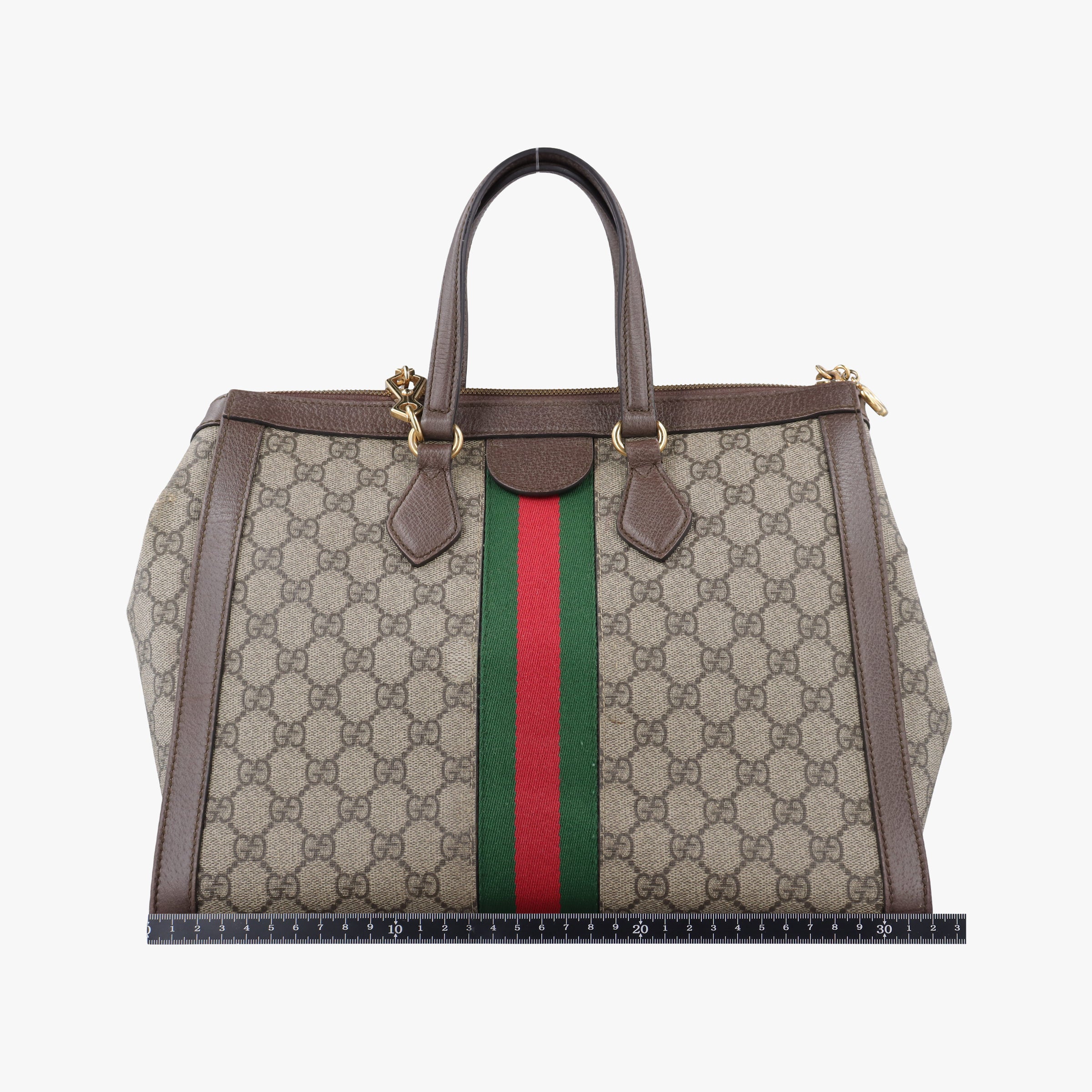 OPHIDIA Beige×Brown×Red×Green PVC coated canvas×Leather 524537 C026468528オフィディア ベージュ×ブラウン×レッド×グリーン PVCコーティングキャンバス×レザー 524537 C026468528