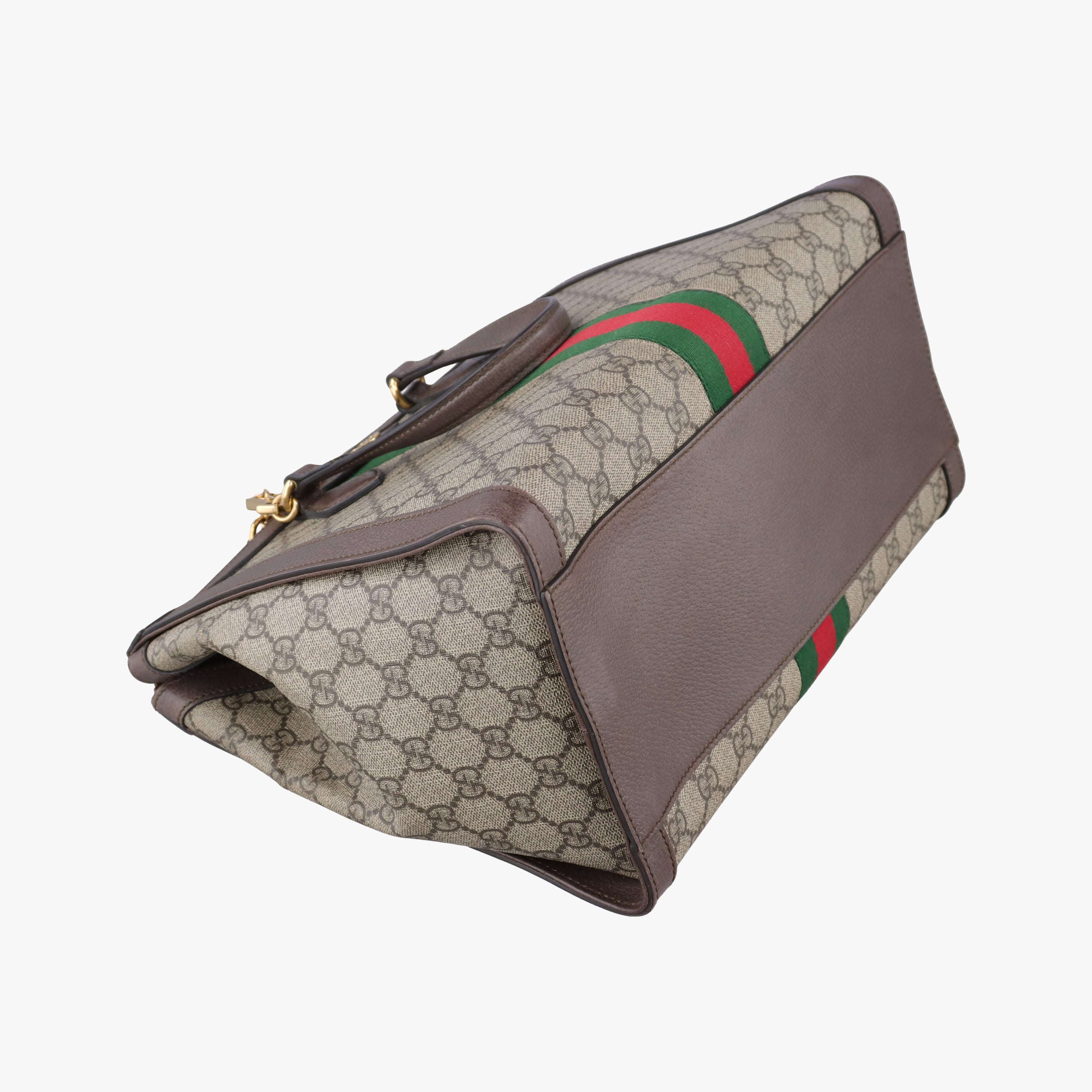OPHIDIA Beige×Brown×Red×Green PVC coated canvas×Leather 524537 C026468528オフィディア ベージュ×ブラウン×レッド×グリーン PVCコーティングキャンバス×レザー 524537 C026468528