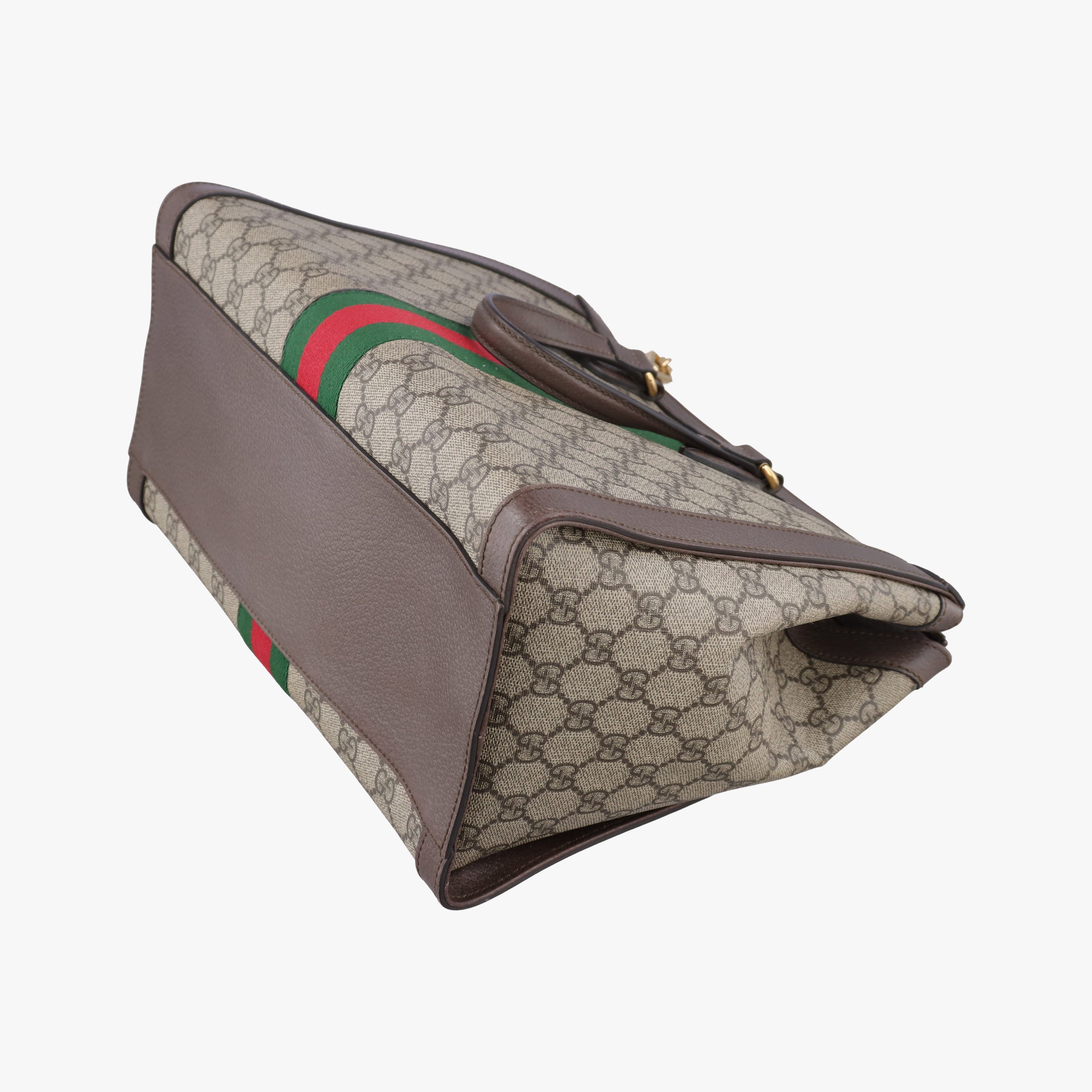 OPHIDIA Beige×Brown×Red×Green PVC coated canvas×Leather 524537 C026468528オフィディア ベージュ×ブラウン×レッド×グリーン PVCコーティングキャンバス×レザー 524537 C026468528
