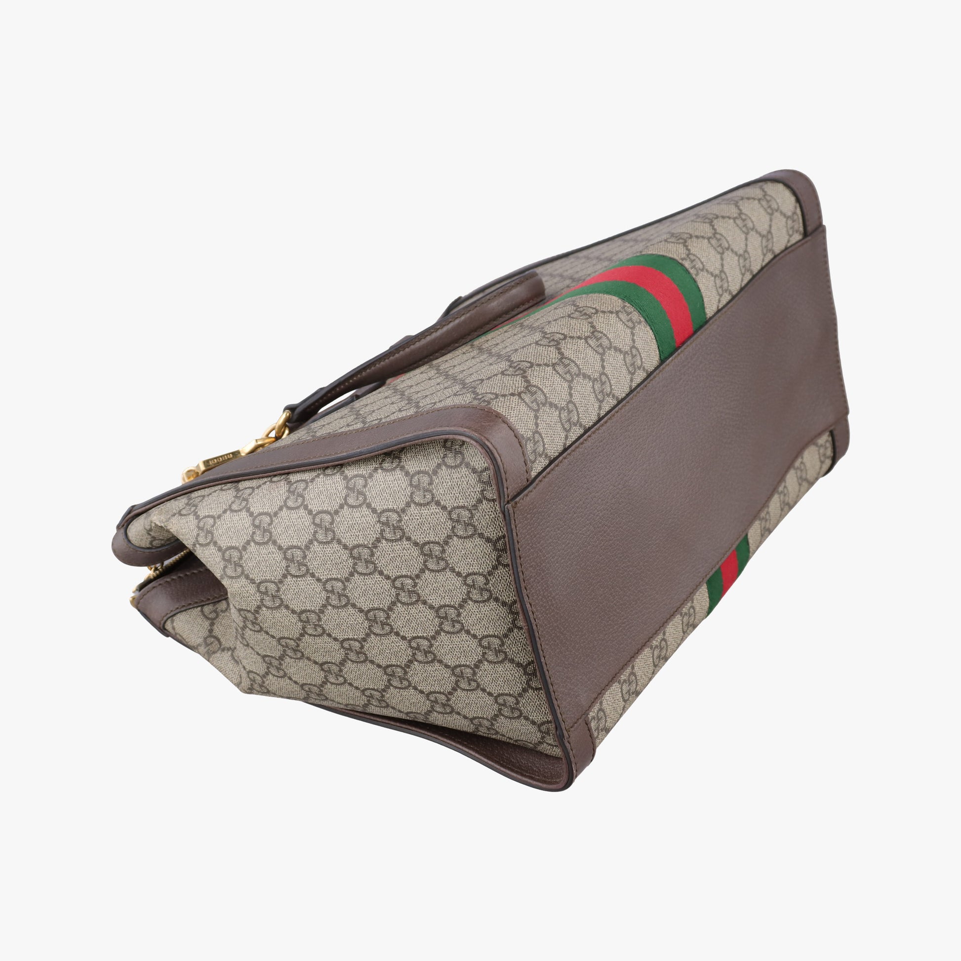 OPHIDIA Beige×Brown×Red×Green PVC coated canvas×Leather 524537 C026468528オフィディア ベージュ×ブラウン×レッド×グリーン PVCコーティングキャンバス×レザー 524537 C026468528