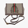 OPHIDIA Beige×Brown×Red×Green PVC coated canvas×Leather 524537 C026468528オフィディア ベージュ×ブラウン×レッド×グリーン PVCコーティングキャンバス×レザー 524537 C026468528
