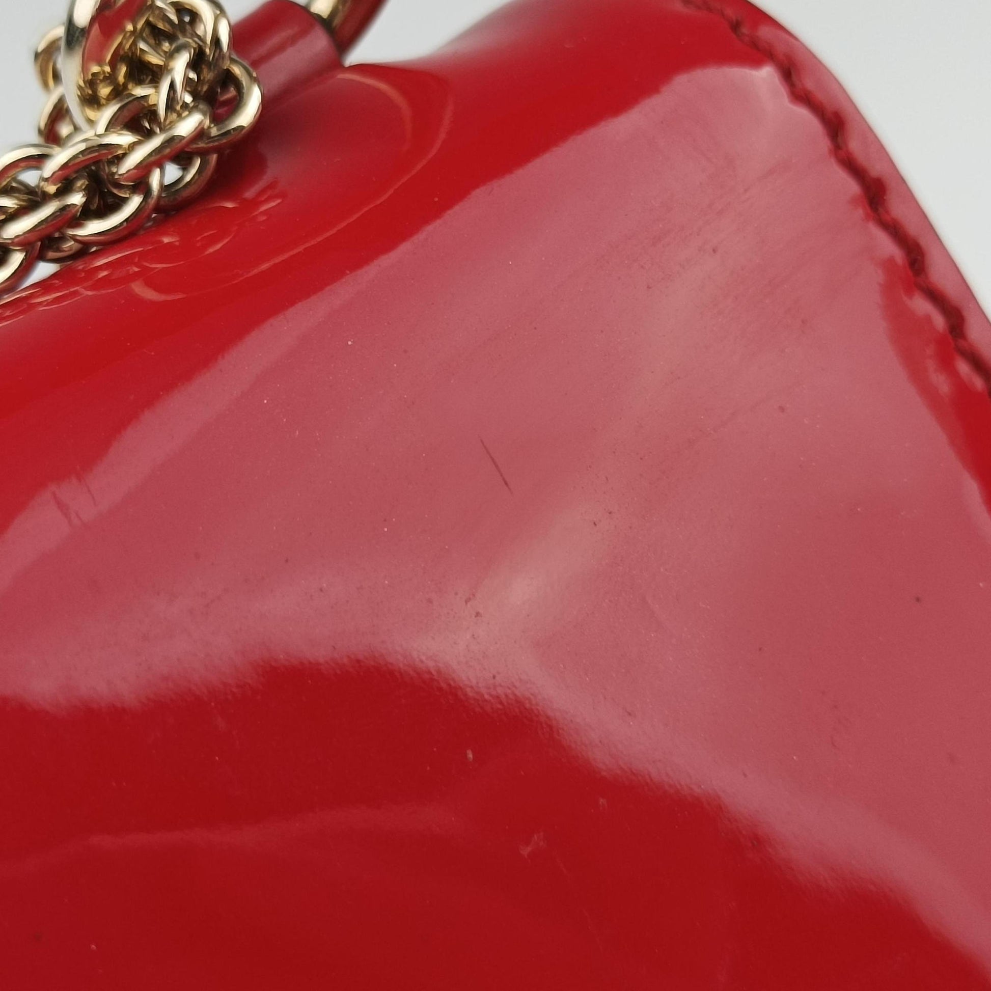Rockstud Glam Lock Red Patent Leather Lot number unknownロックスタッズグラムロックスモール レッド パテント 製番不明