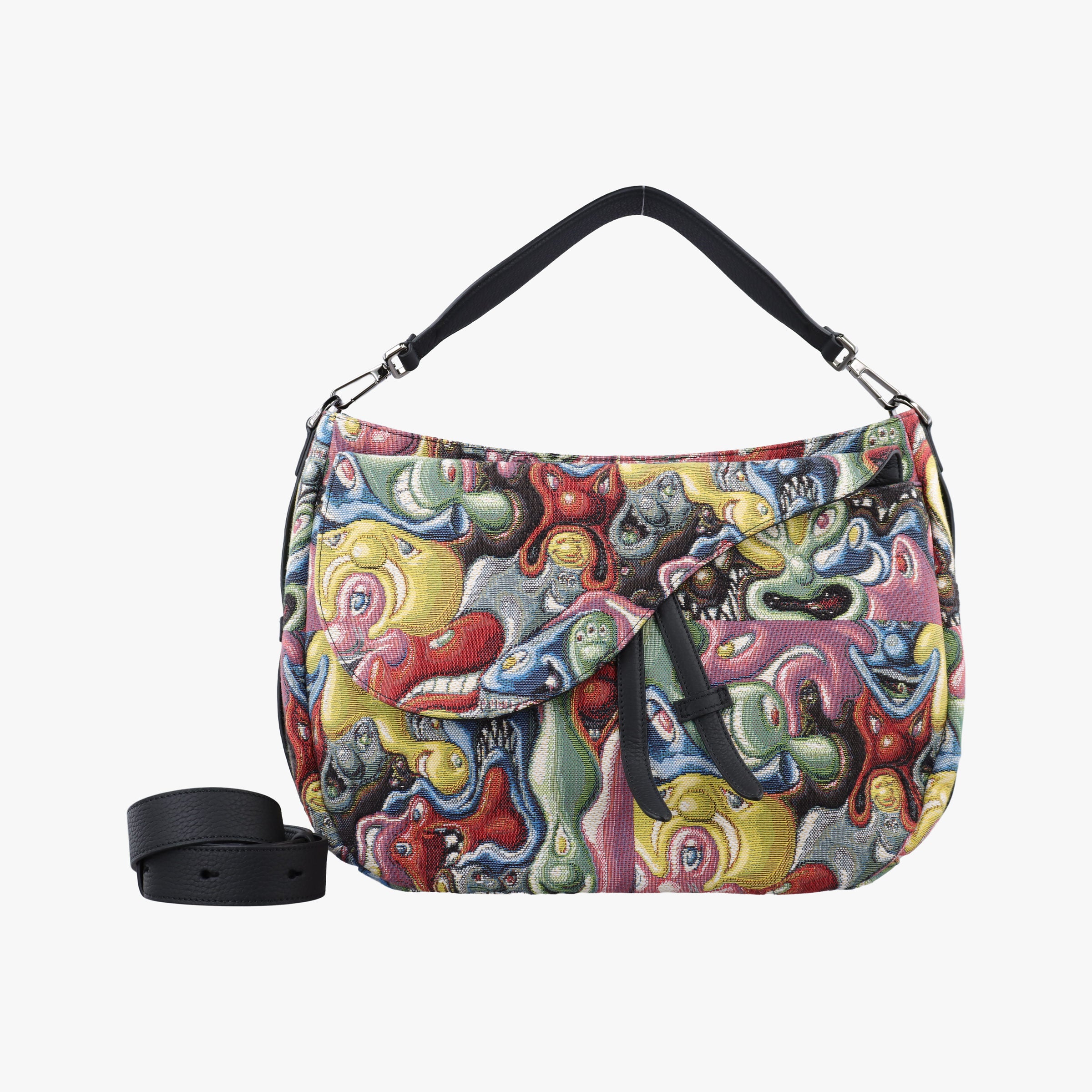 DIOR AND KENNY SCHARF Saddle Soft Multicolour Jacquard Canvas × Grained Calfskin 29-BO-0221ディオール＆ケニー シャーフ サドル ソフト マルチカラー ジャカード × グレインドカーフスキン 29-BO-0221