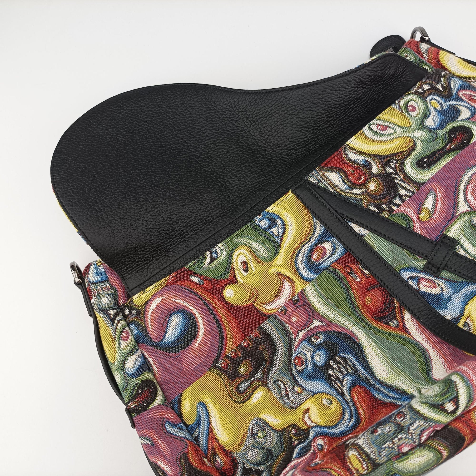 DIOR AND KENNY SCHARF Saddle Soft Multicolour Jacquard Canvas × Grained Calfskin 29-BO-0221ディオール＆ケニー シャーフ サドル ソフト マルチカラー ジャカード × グレインドカーフスキン 29-BO-0221