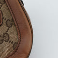 Lady Web Brown canvas×leather 384821 D019192009レディ ウェブ ブラウン キャンバス x レザー 384821 D019192009