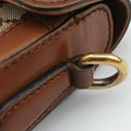 Lady Web Brown canvas×leather 384821 D019192009レディ ウェブ ブラウン キャンバス x レザー 384821 D019192009