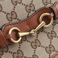 Lady Web Brown canvas×leather 384821 D019192009レディ ウェブ ブラウン キャンバス x レザー 384821 D019192009