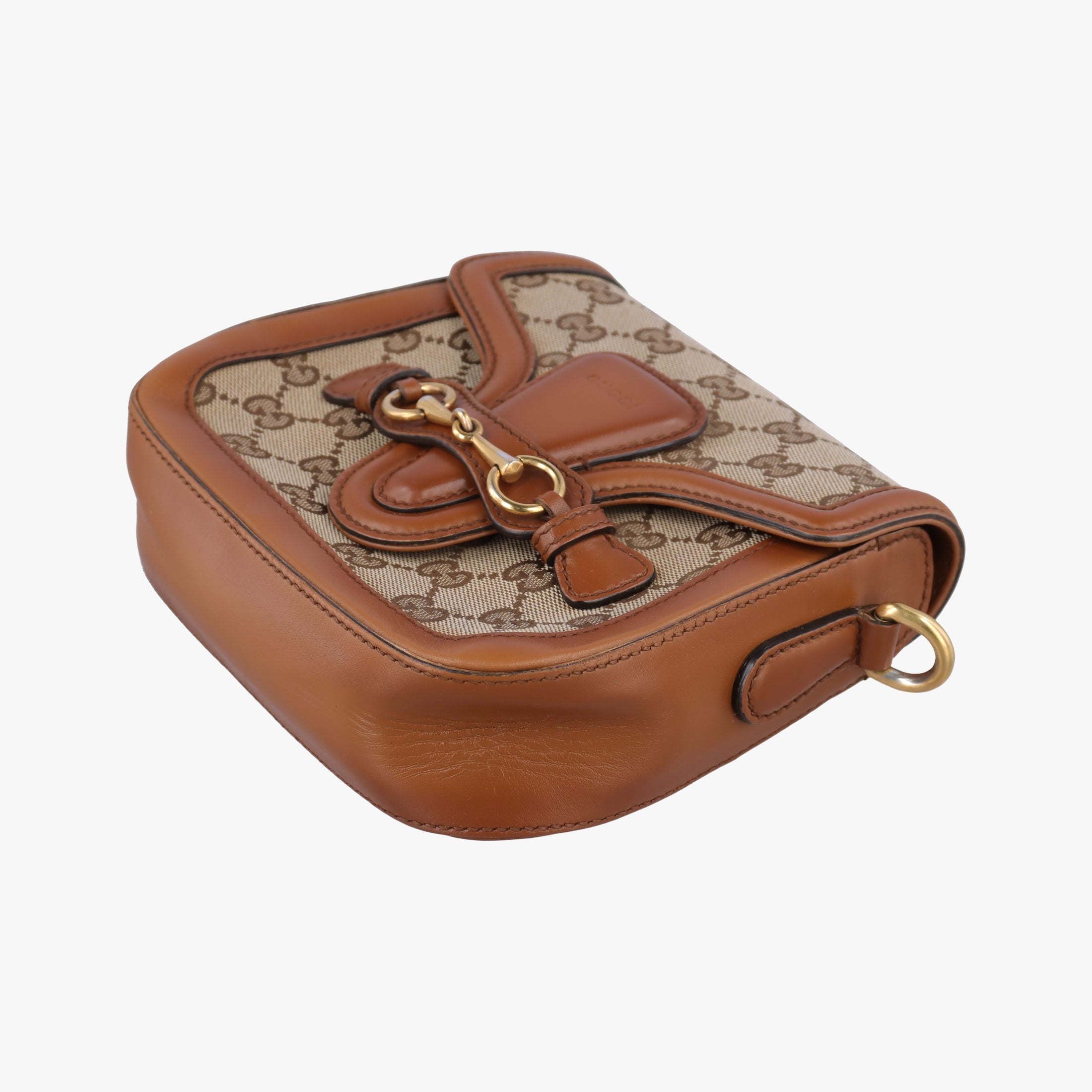 Lady Web Brown canvas×leather 384821 D019192009レディ ウェブ ブラウン キャンバス x レザー 384821 D019192009