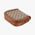 Lady Web Brown canvas×leather 384821 D019192009レディ ウェブ ブラウン キャンバス x レザー 384821 D019192009