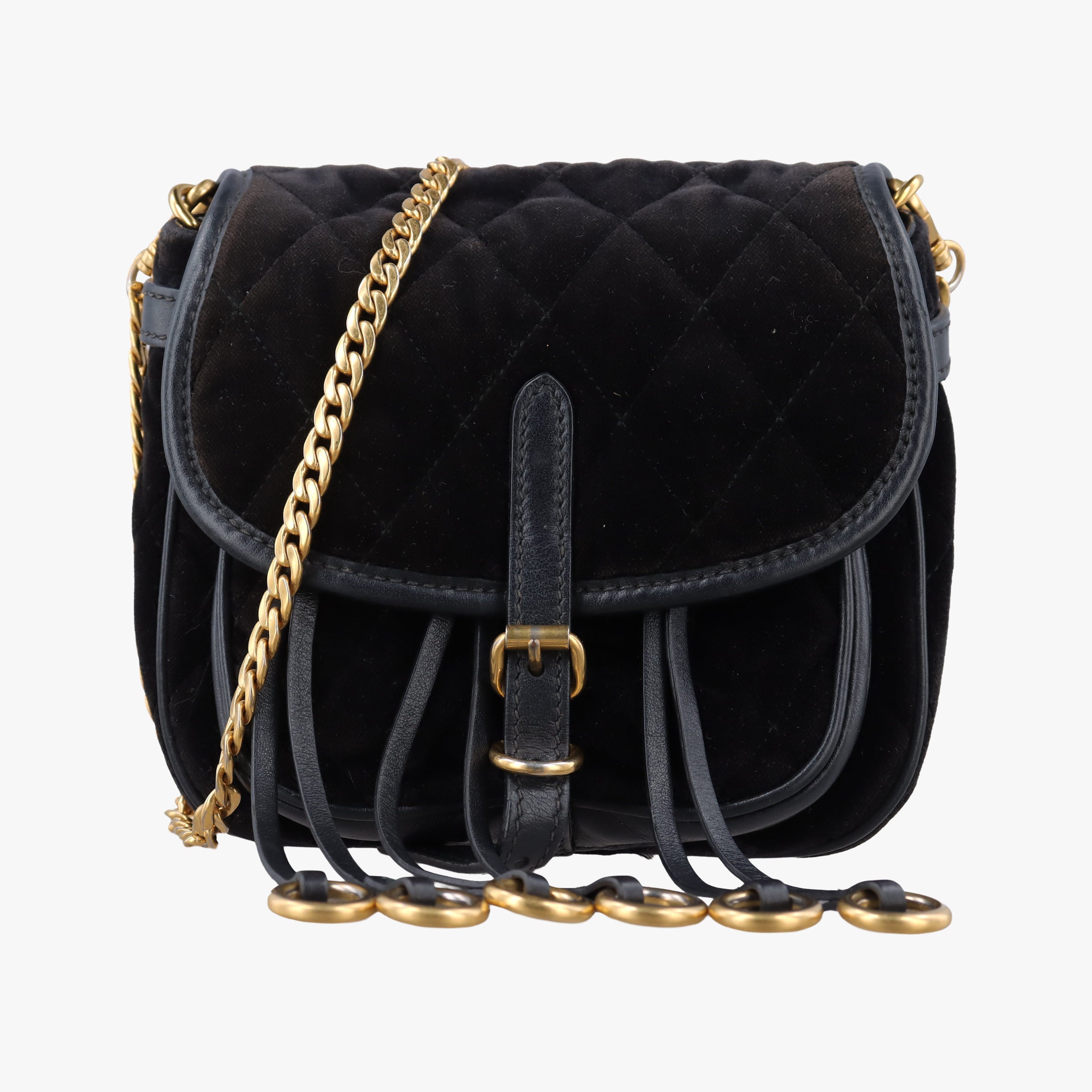Velvet Belt Bum Black Velour IBL002 180/Iベルベットベルトバム ブラック ベロア IBL002 180/I