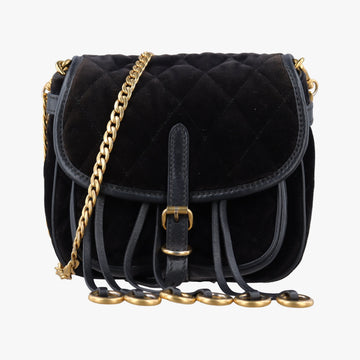 Velvet Belt Bum Black Velour IBL002 180/Iベルベットベルトバム ブラック ベロア IBL002 180/I