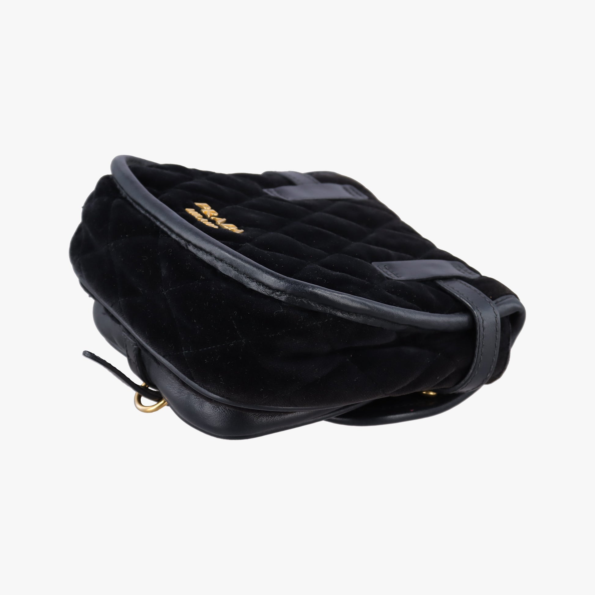 Velvet Belt Bum Black Velour IBL002 180/Iベルベットベルトバム ブラック ベロア IBL002 180/I