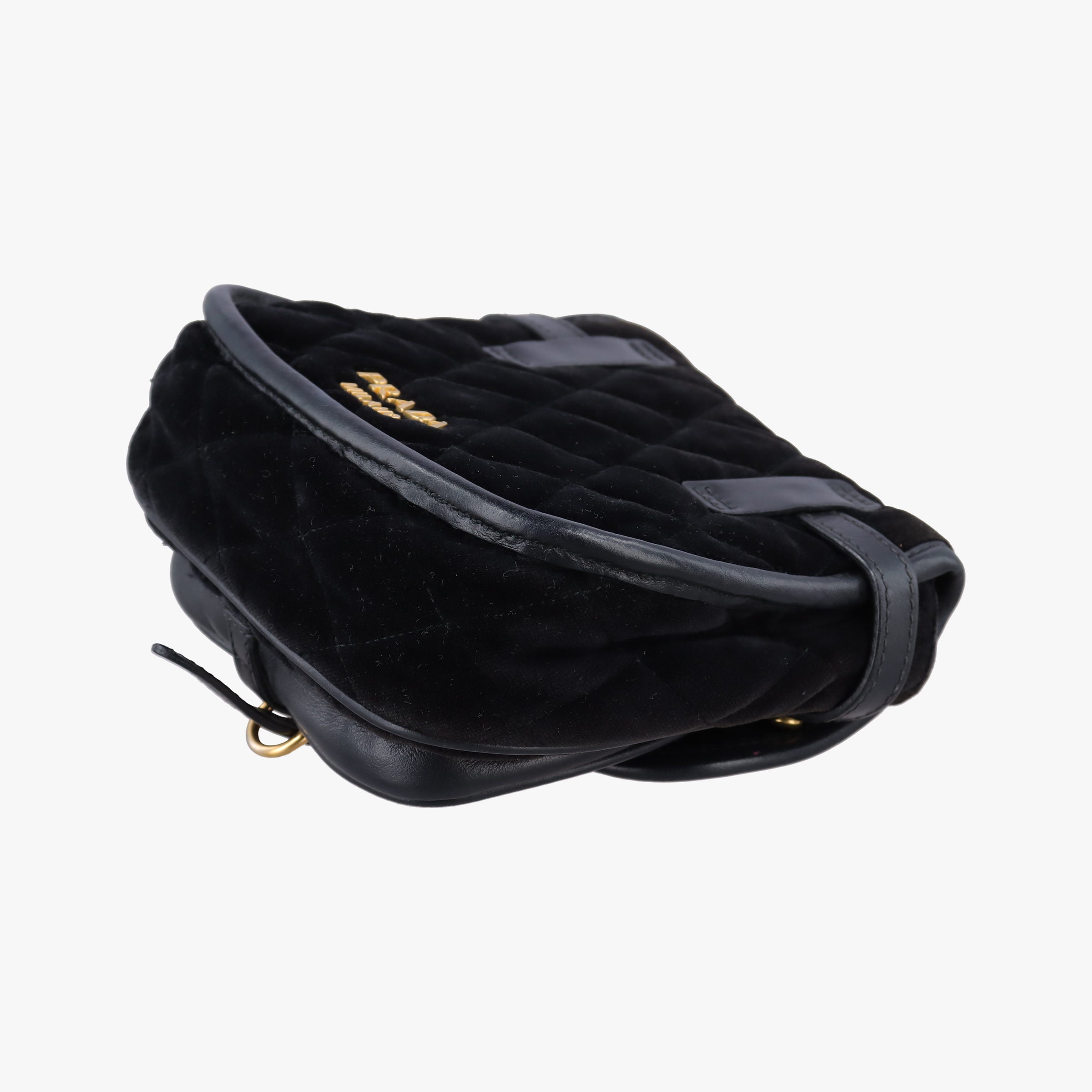 Velvet Belt Bum Black Velour IBL002 180/Iベルベットベルトバム ブラック ベロア IBL002 180/I