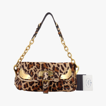 Leopard Print Brown×Multicolour ponyhair 123レオパード プリント ブラウン×マルチカラー ハラコ 123