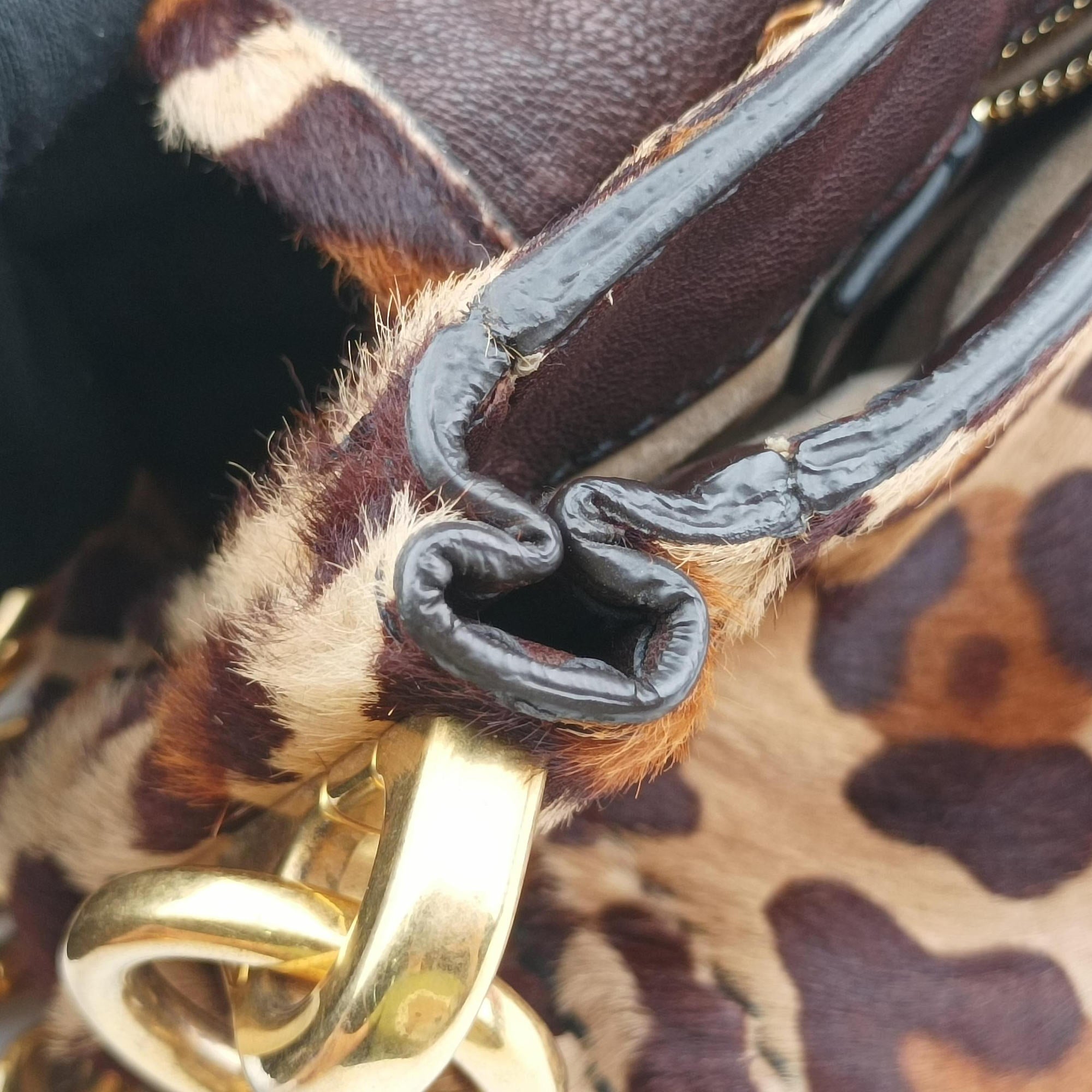 Leopard Print Brown×Multicolour ponyhair 123レオパード プリント ブラウン×マルチカラー ハラコ 123