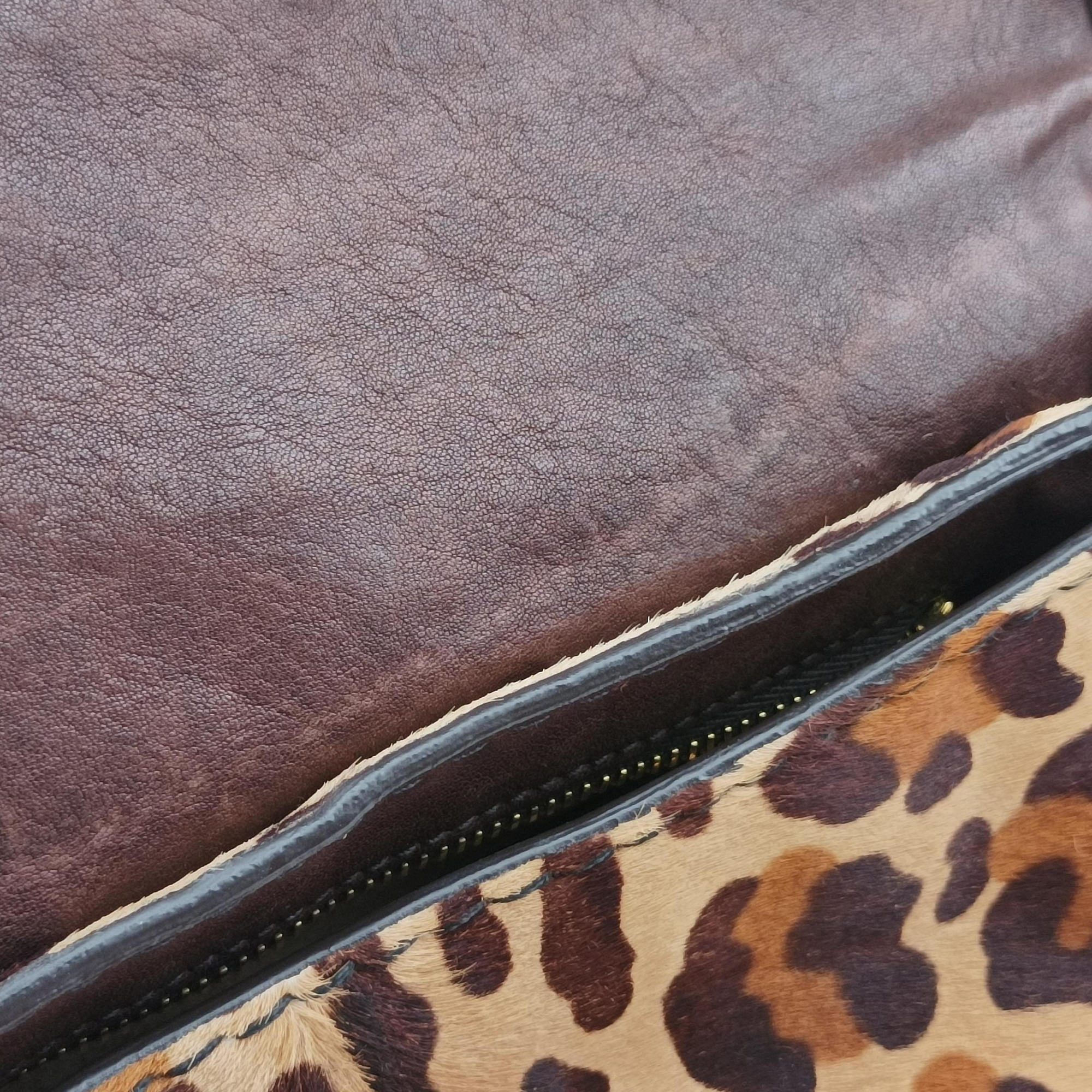 Leopard Print Brown×Multicolour ponyhair 123レオパード プリント ブラウン×マルチカラー ハラコ 123