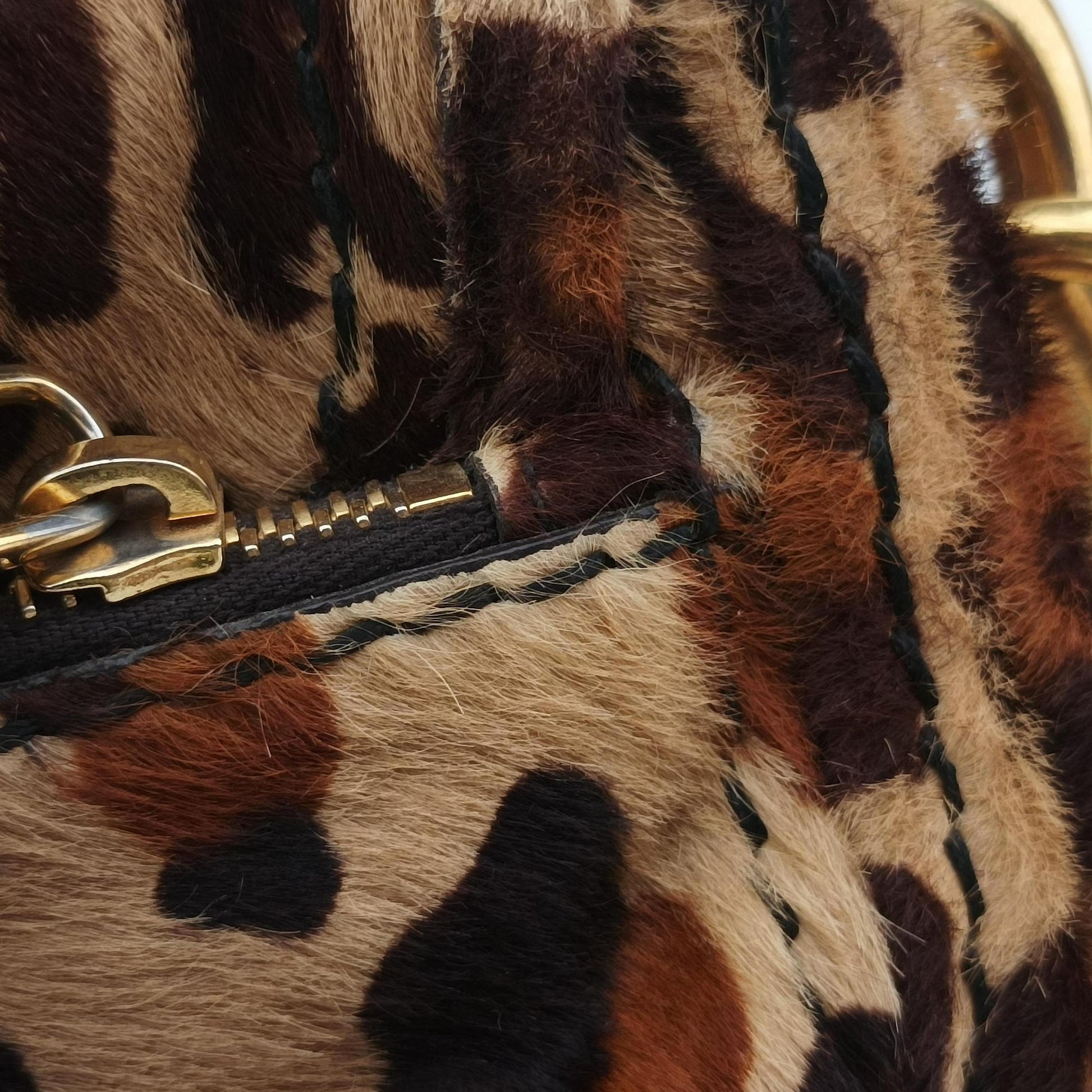 Leopard Print Brown×Multicolour ponyhair 123レオパード プリント ブラウン×マルチカラー ハラコ 123