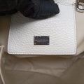 Flower Motif Rhinestone Lock WhitexMulticolour Leather 44フラワーモチーフ ラインストーン ロック ホワイトxマルチカラー レザー 44