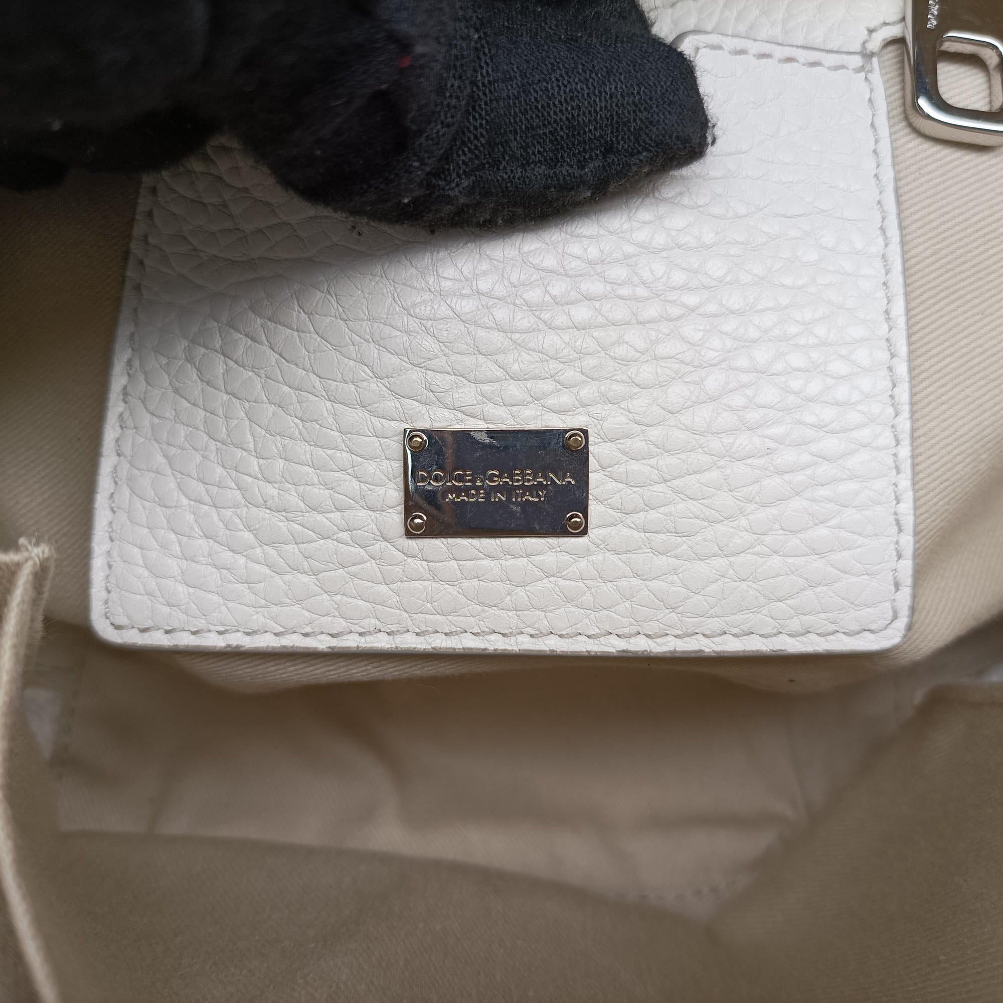 Flower Motif Rhinestone Lock WhitexMulticolour Leather 44フラワーモチーフ ラインストーン ロック ホワイトxマルチカラー レザー 44