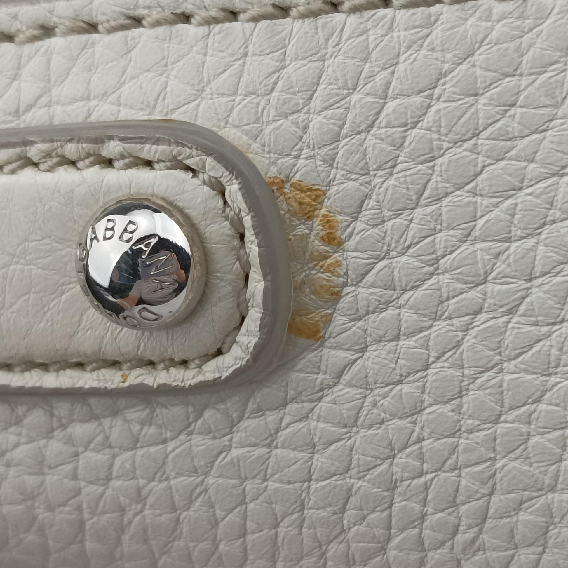 Flower Motif Rhinestone Lock WhitexMulticolour Leather 44フラワーモチーフ ラインストーン ロック ホワイトxマルチカラー レザー 44