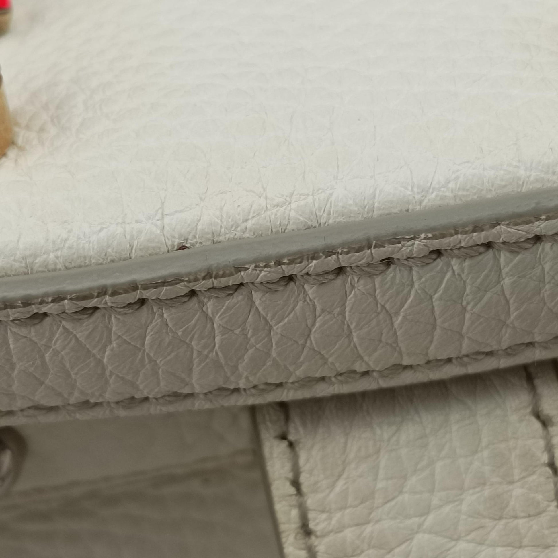 Flower Motif Rhinestone Lock WhitexMulticolour Leather 44フラワーモチーフ ラインストーン ロック ホワイトxマルチカラー レザー 44