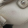 Flower Motif Rhinestone Lock WhitexMulticolour Leather 44フラワーモチーフ ラインストーン ロック ホワイトxマルチカラー レザー 44