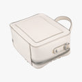 Flower Motif Rhinestone Lock WhitexMulticolour Leather 44フラワーモチーフ ラインストーン ロック ホワイトxマルチカラー レザー 44