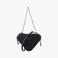 Triangle Logo Plate Black SAFFIANO Leather 1NR015 62トライアングルロゴ ブラック サフィアーノレザー 1NR015 62
