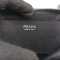 Triangle Logo Plate Black SAFFIANO Leather 1NR015 62トライアングルロゴ ブラック サフィアーノレザー 1NR015 62