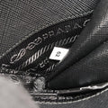Triangle Logo Plate Black SAFFIANO Leather 1NR015 62トライアングルロゴ ブラック サフィアーノレザー 1NR015 62