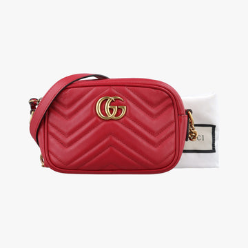 GG Marmont Red Leather 448065 D020932553GGマーモント レッド レザー 448065 D020932553