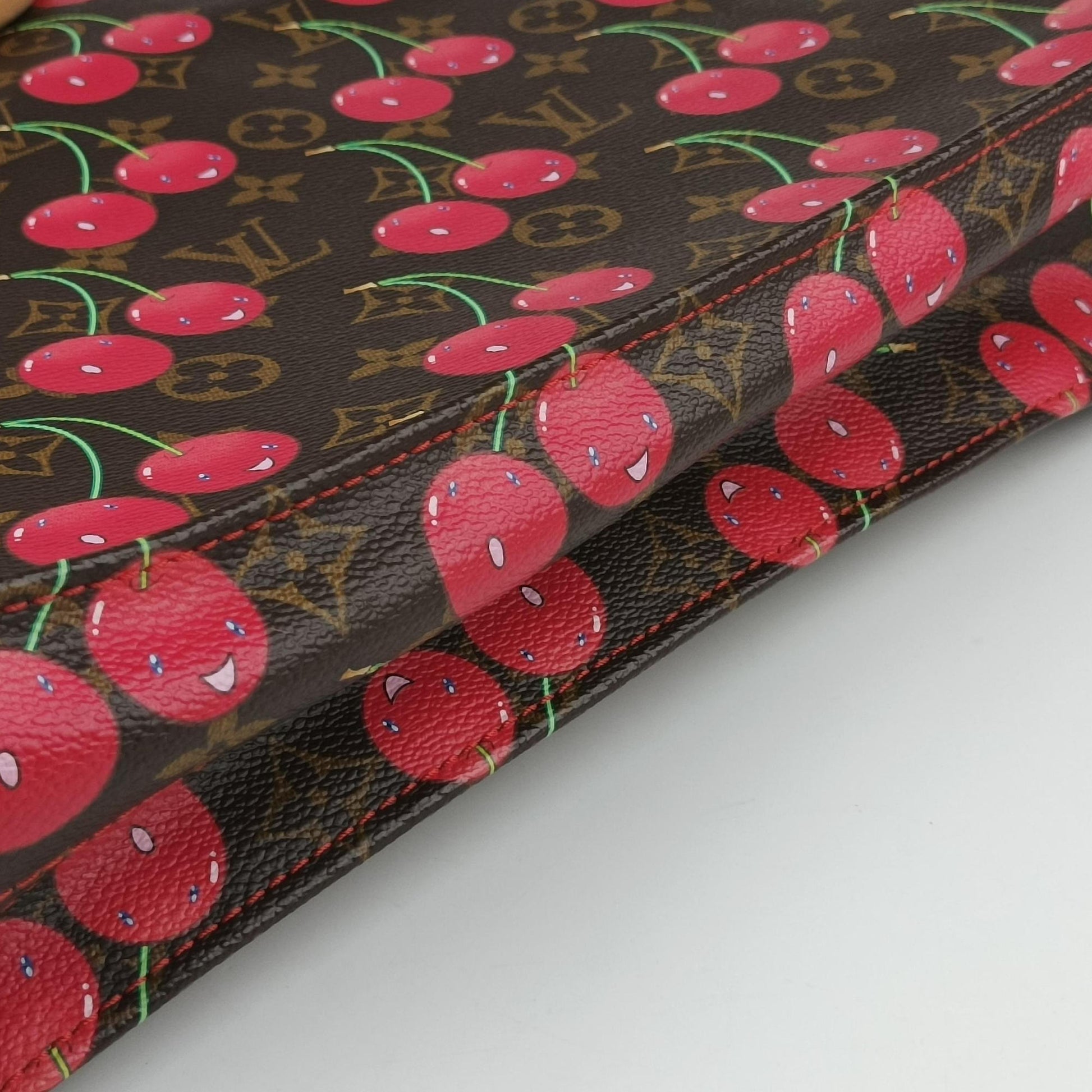 Cherry Sac Plat Brown×Cherry Print Monogram Canvas M95010 MI0085チェリー サックプラ ブラウン×チェリー柄 モノグラム キャンバス M95010 MI0085