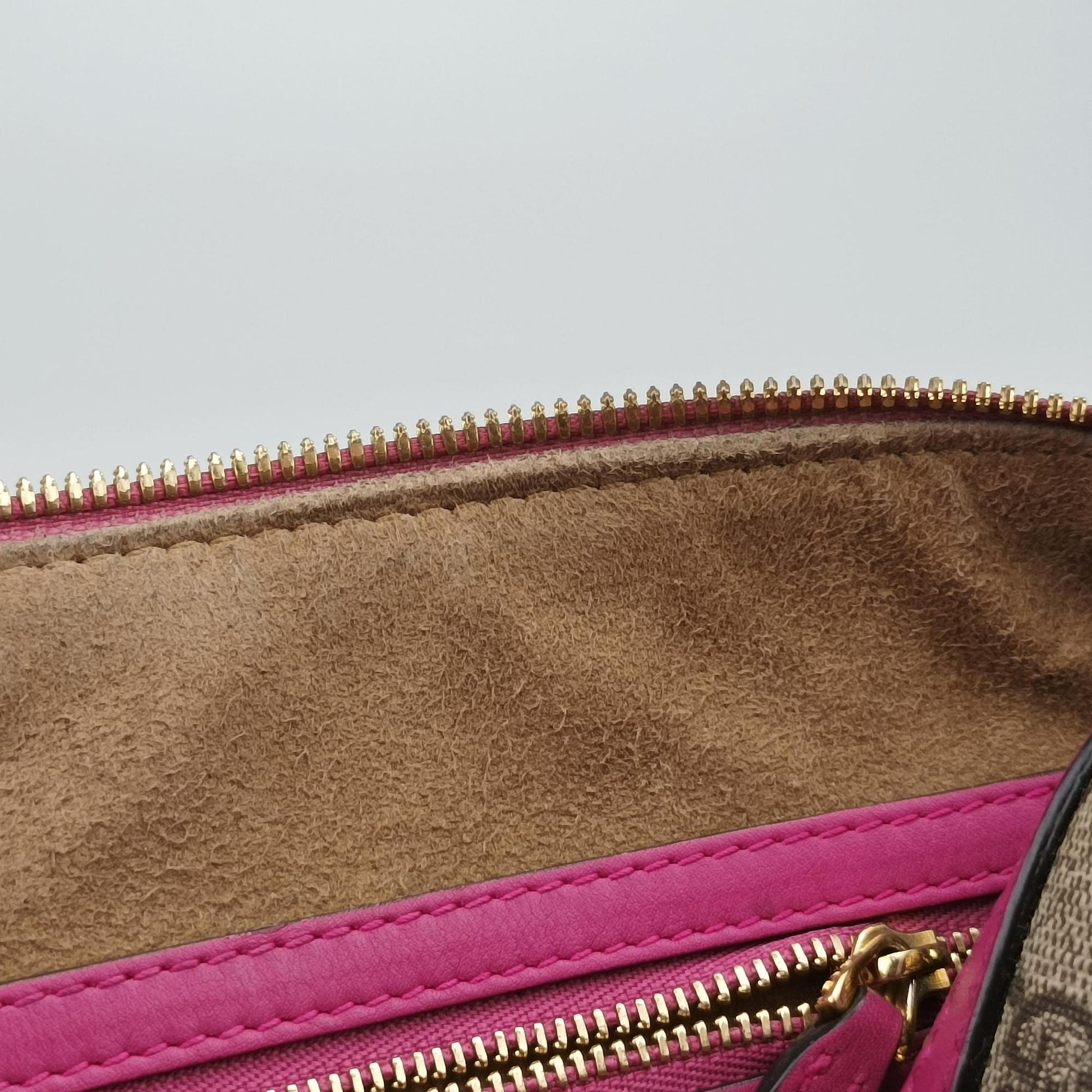 GG SUPREME beige×red×pink PVC coated canvas×Leather 409529 D020052650GGスプリーム ベージュ×レッド×ピンク PVCコーティングキャンバス×レザー 409529 D020052650