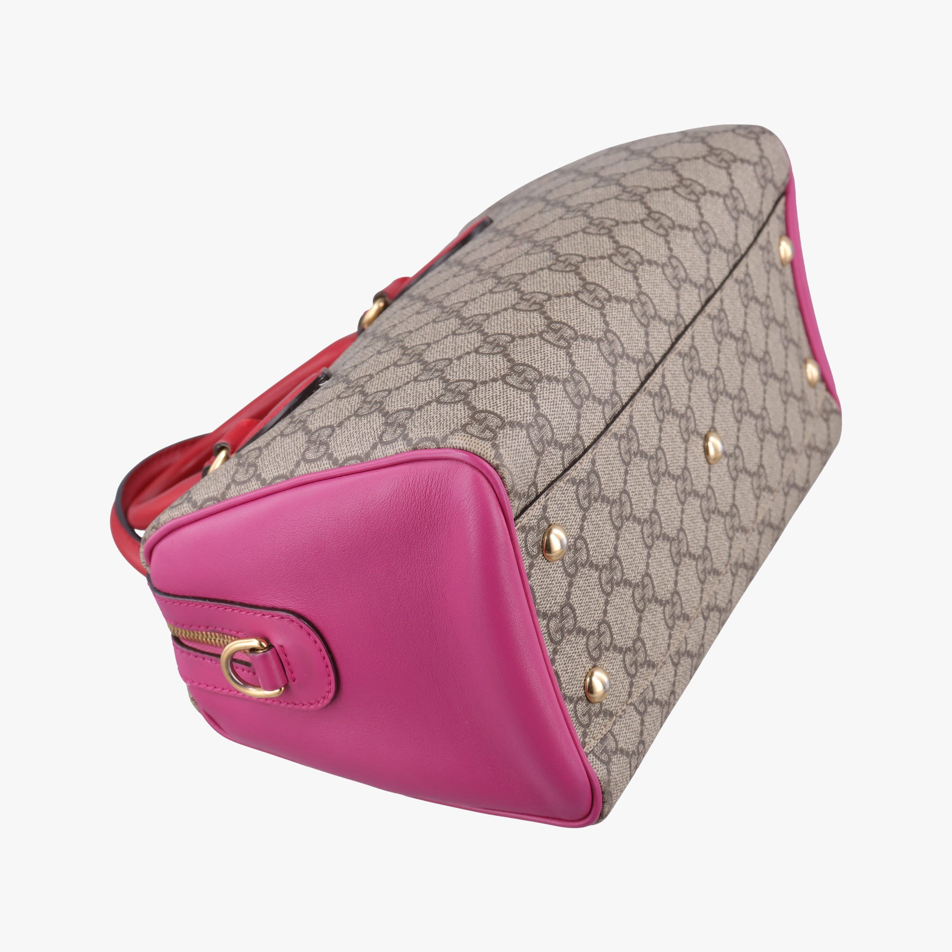 GG SUPREME beige×red×pink PVC coated canvas×Leather 409529 D020052650GGスプリーム ベージュ×レッド×ピンク PVCコーティングキャンバス×レザー 409529 D020052650