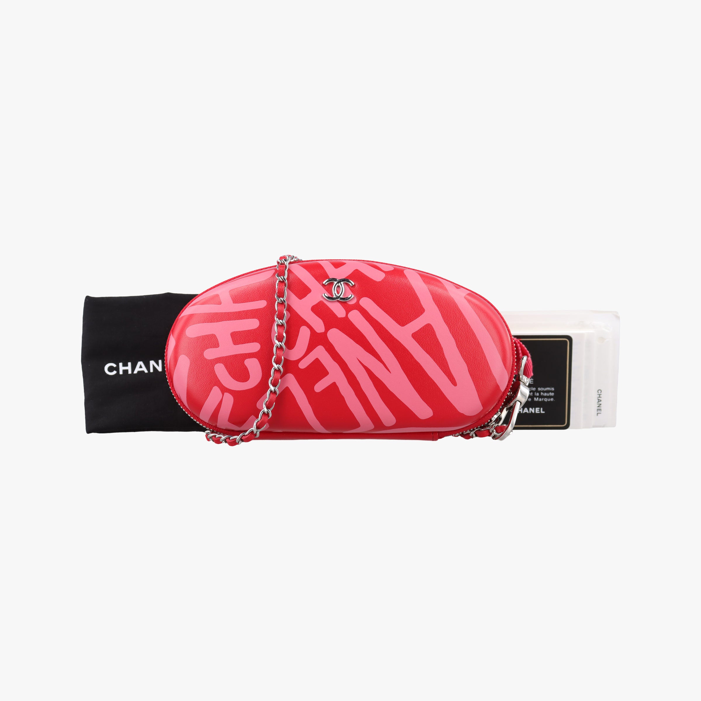 Coco Neige Convertible Zip Around Sunglasses Case Red Leather AP2368 31746614ココネージュ コンバーチブル ジップアラウンド サングラスケース レッド レザー AP2368 31746614